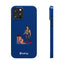 Handler & Pup Slim iPhone Cases - Blue