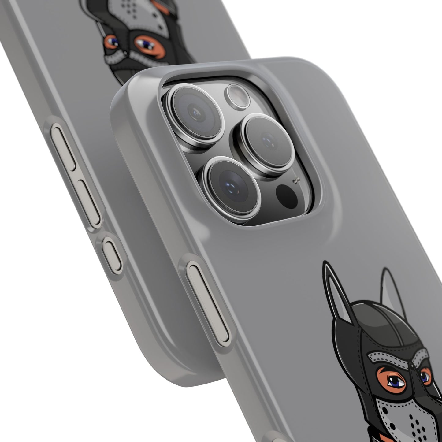 Pup Hood Slim iPhone Cases - Grey