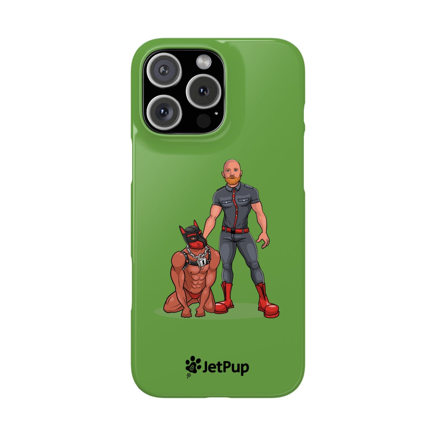 Dad & Pup Slim iPhone Cases - Green