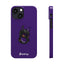 Pup Hood Slim iPhone Cases - Purple