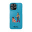 Handler & Pup Slim iPhone Cases - Turquoise