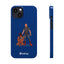 Dad & Pup Slim iPhone Cases - Blue