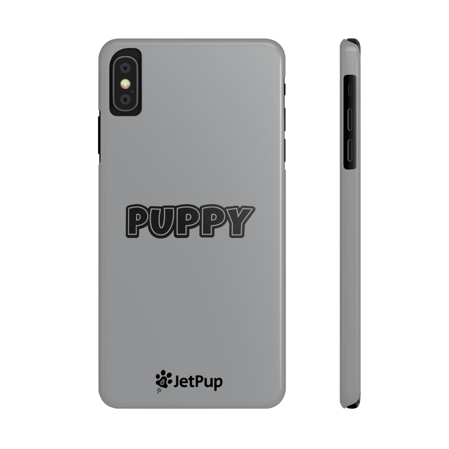 Puppy Slim iPhone Cases - Grey