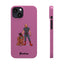 Dad & Pup Slim iPhone Cases - Pink