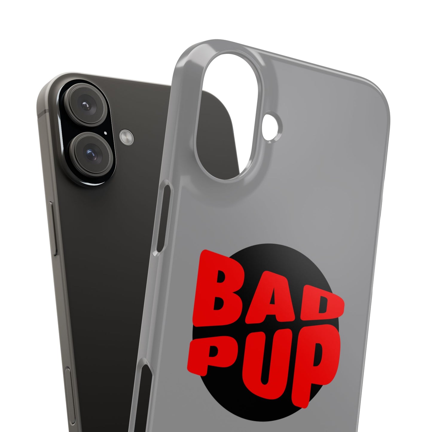 Bad Pup Slim iPhone Cases - Grey