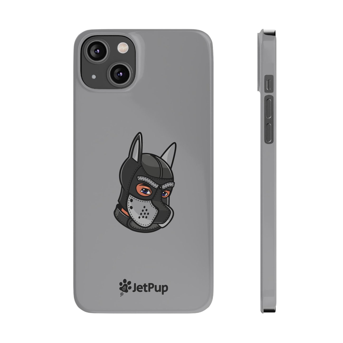 Pup Hood Slim iPhone Cases - Grey