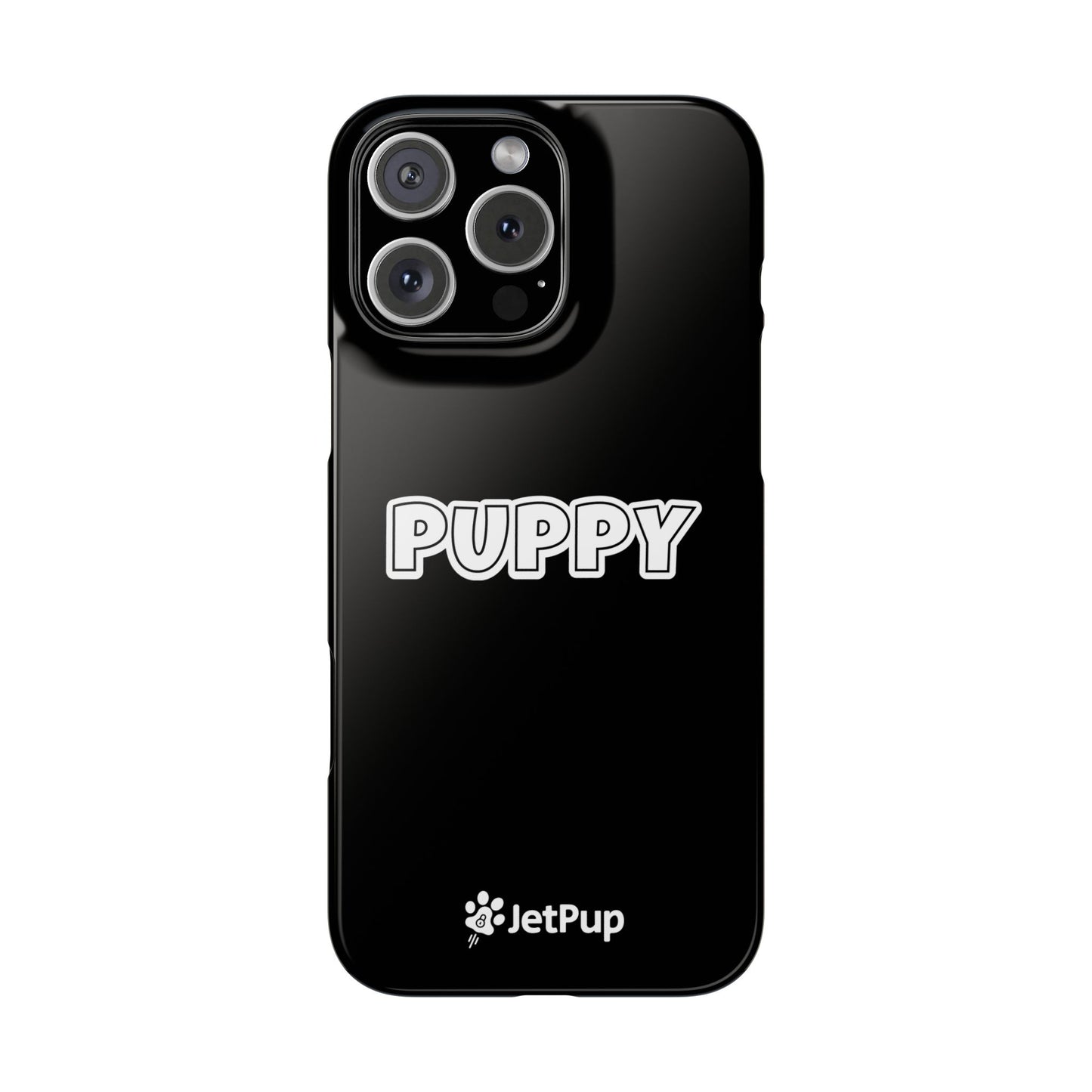 Puppy Slim iPhone Cases - Black