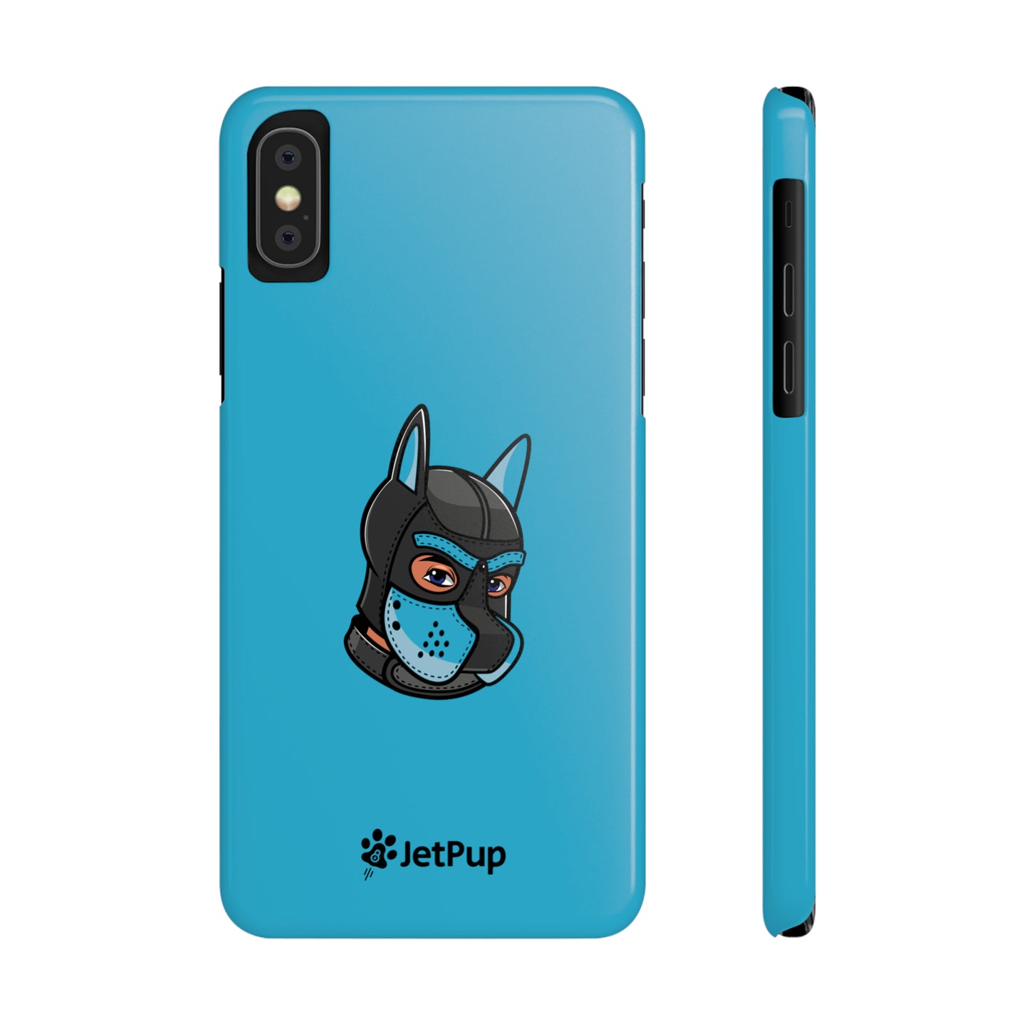 Pup Hood Slim iPhone Cases - Turquoise