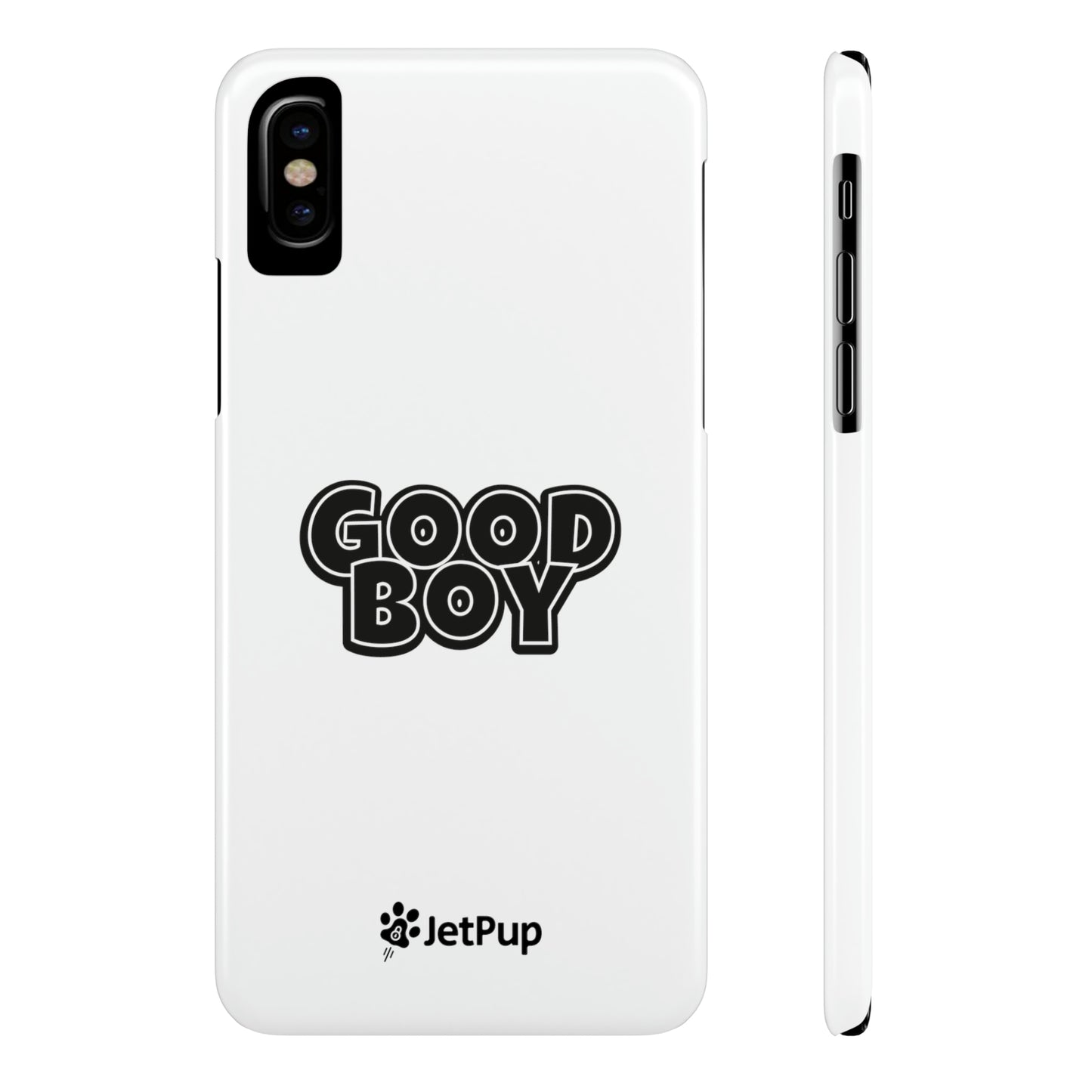 Good Boy Slim iPhone Cases - White