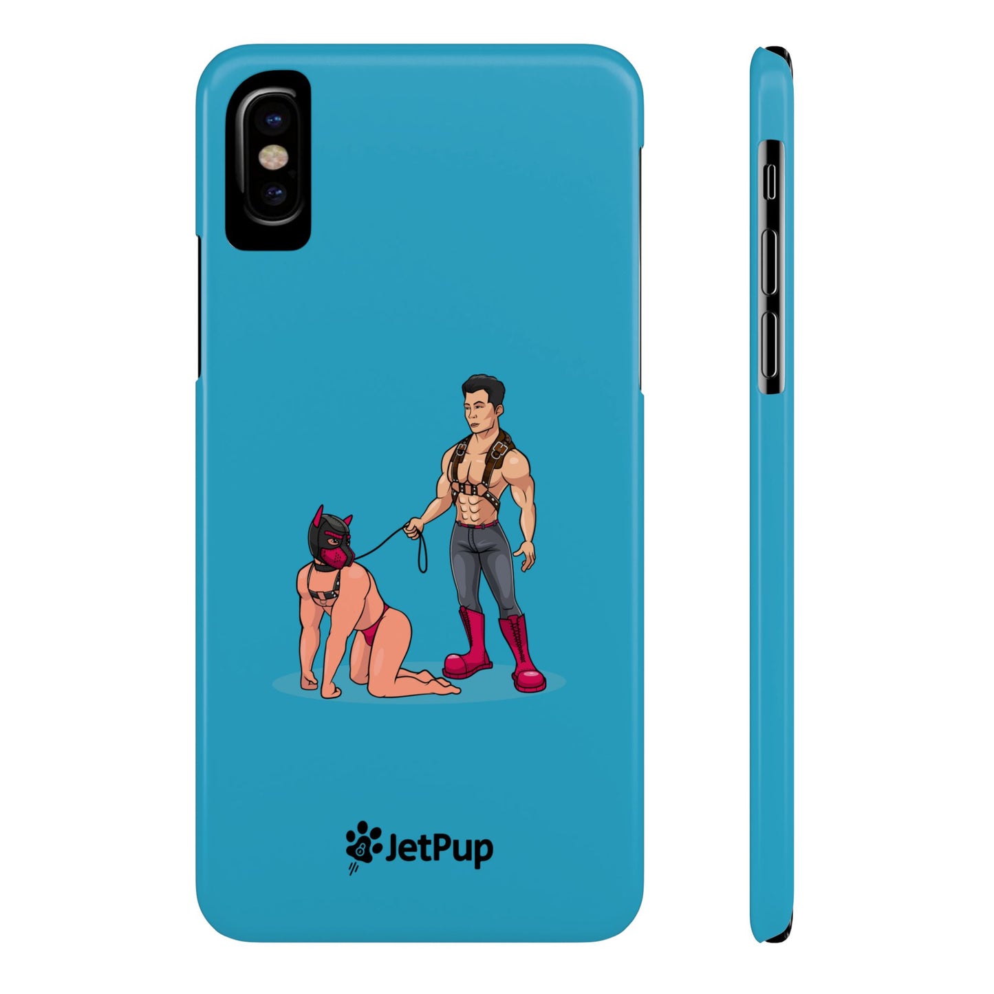 Handler & Pup Slim iPhone Cases - Turquoise