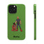 Dad & Pup Slim iPhone Cases - Green