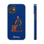 Dad & Pup Slim iPhone Cases - Blue