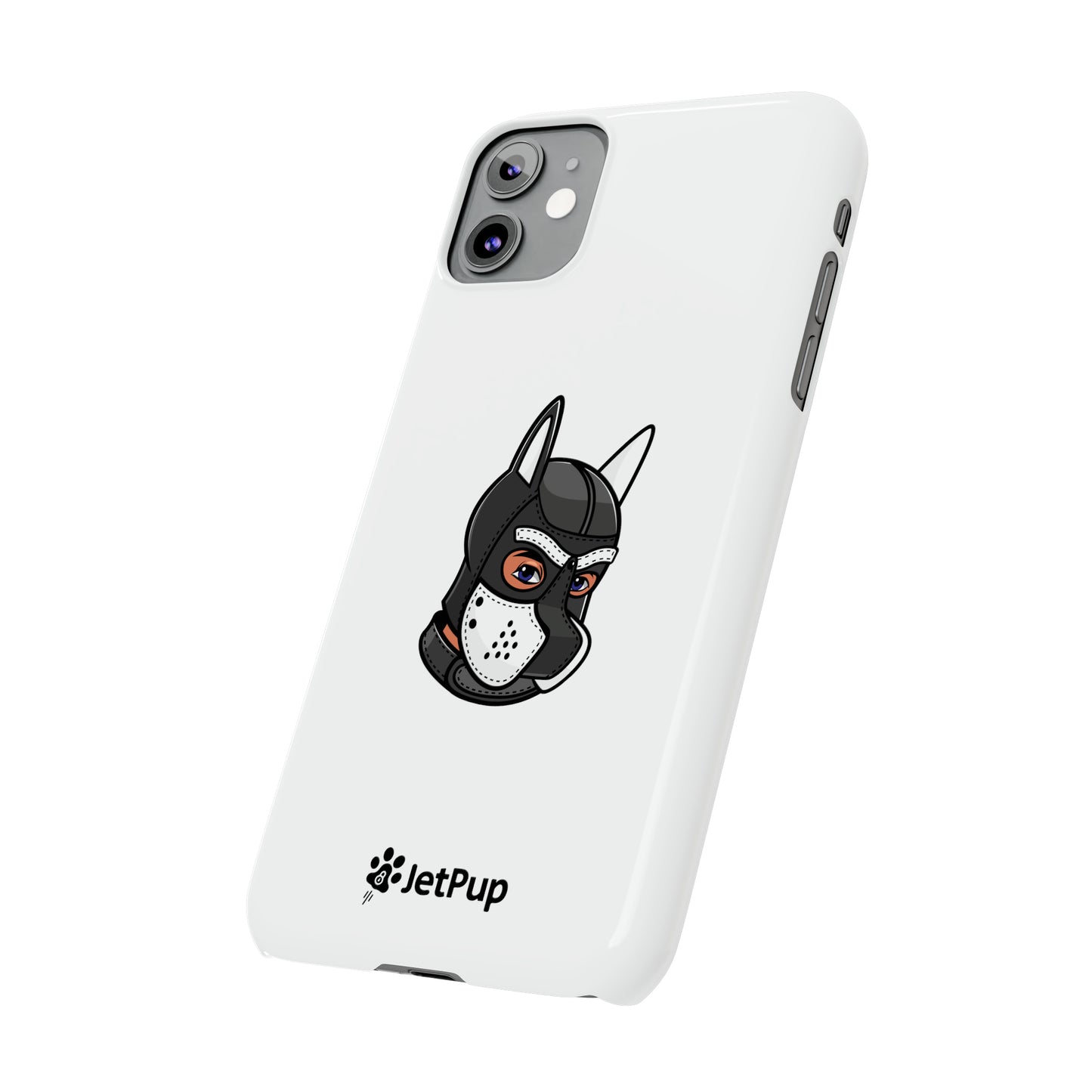 Pup Hood Slim iPhone Cases - White
