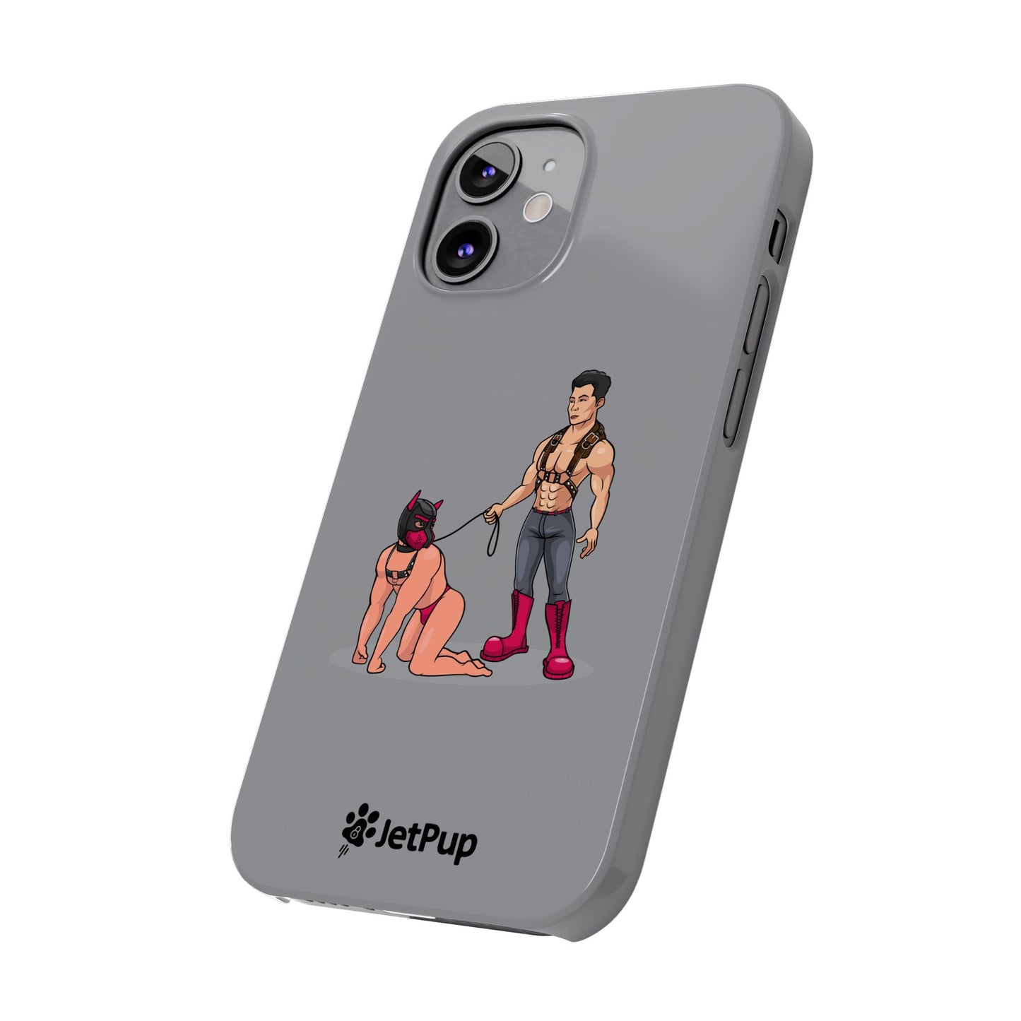 Handler & Pup Slim iPhone Cases - Grey