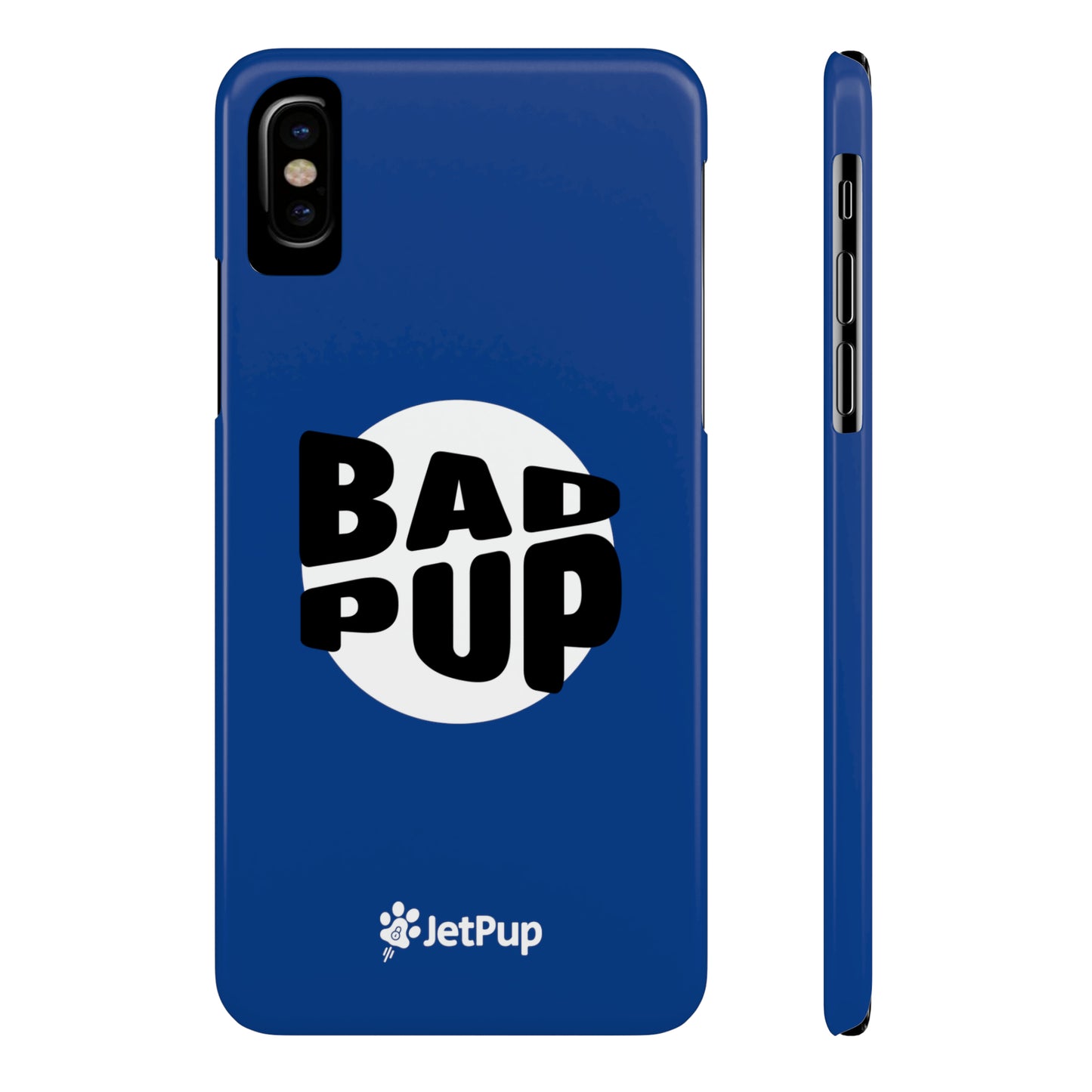 Bad Pup Slim iPhone Cases - Blue