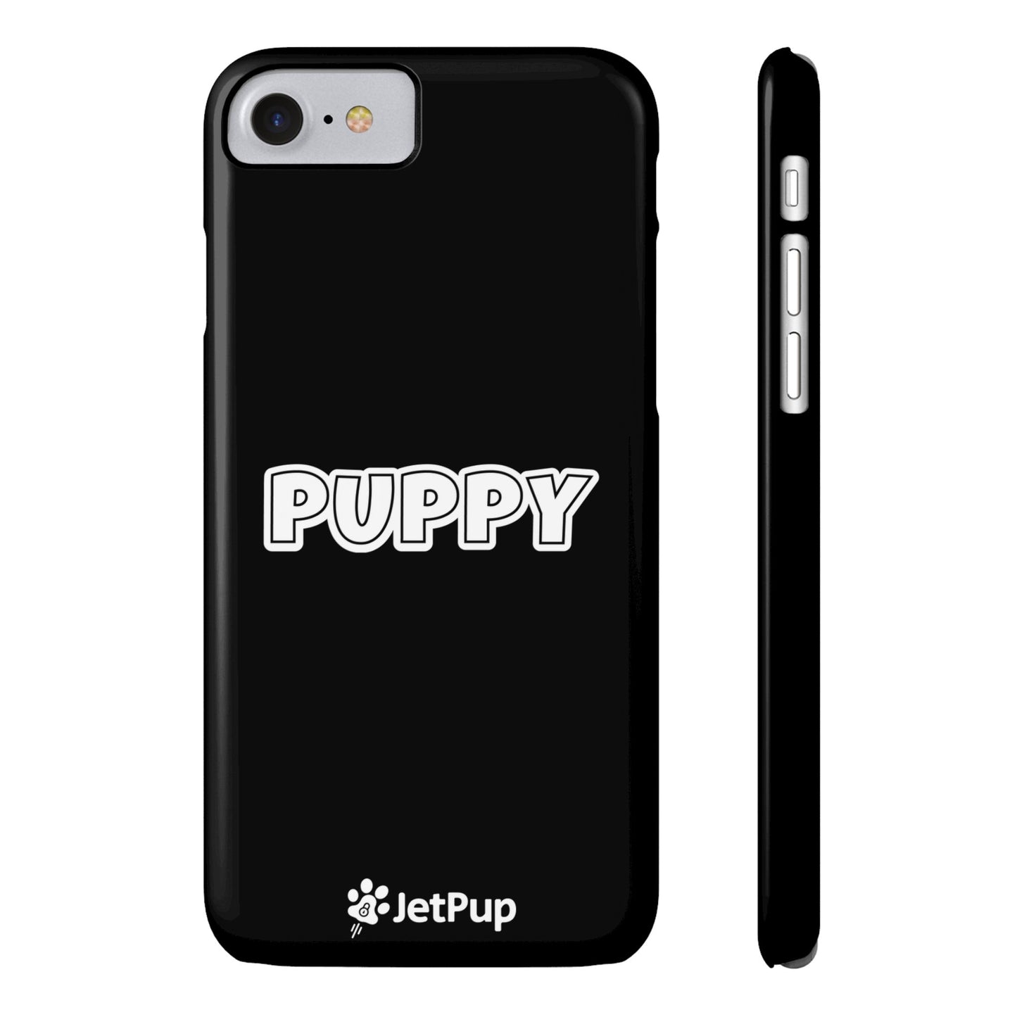 Puppy Slim iPhone Cases - Black