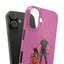 Dad & Pup Slim iPhone Cases - Pink