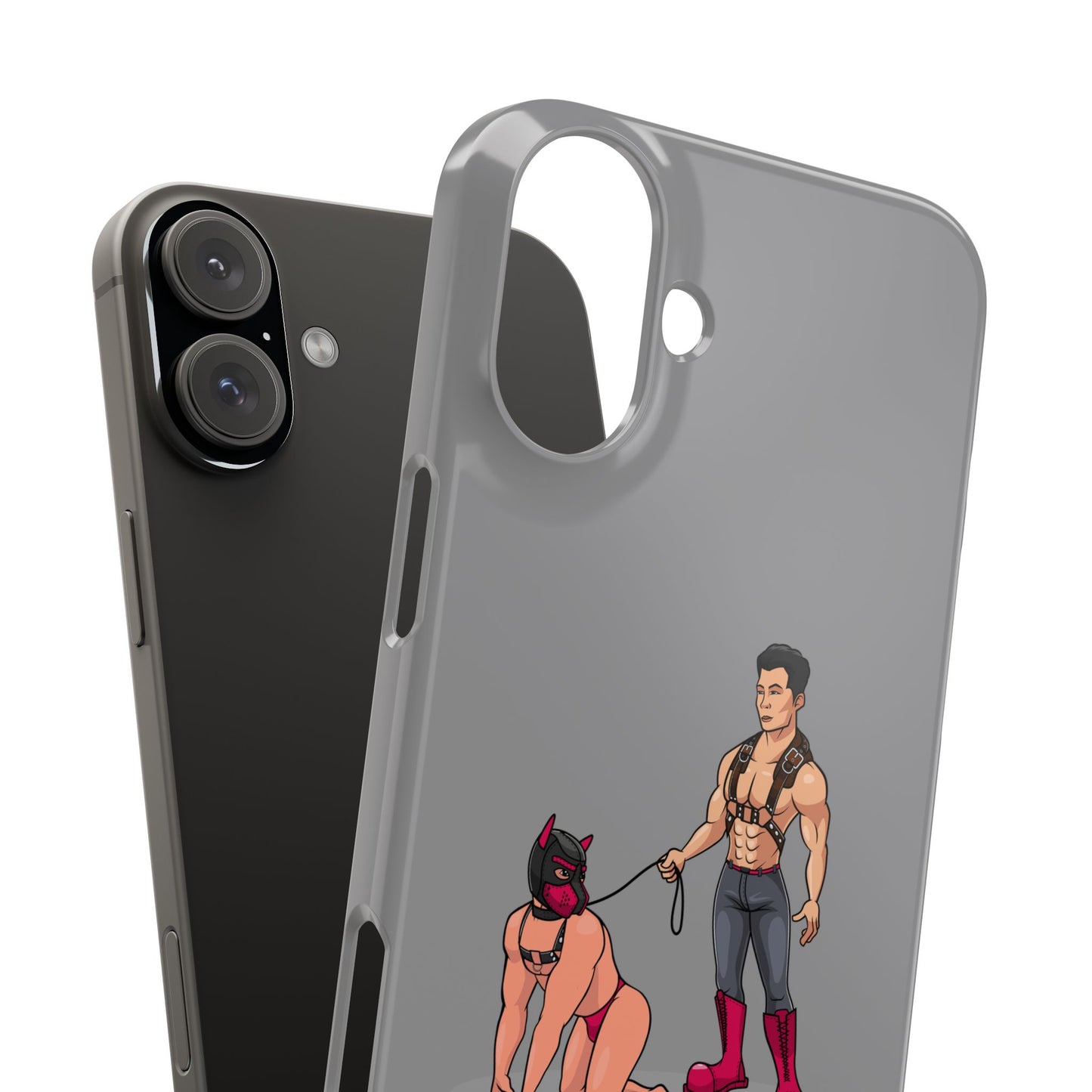 Handler & Pup Slim iPhone Cases - Grey