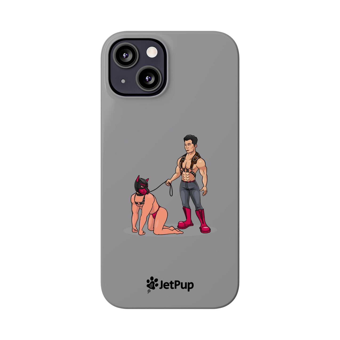 Handler & Pup Slim iPhone Cases - Grey