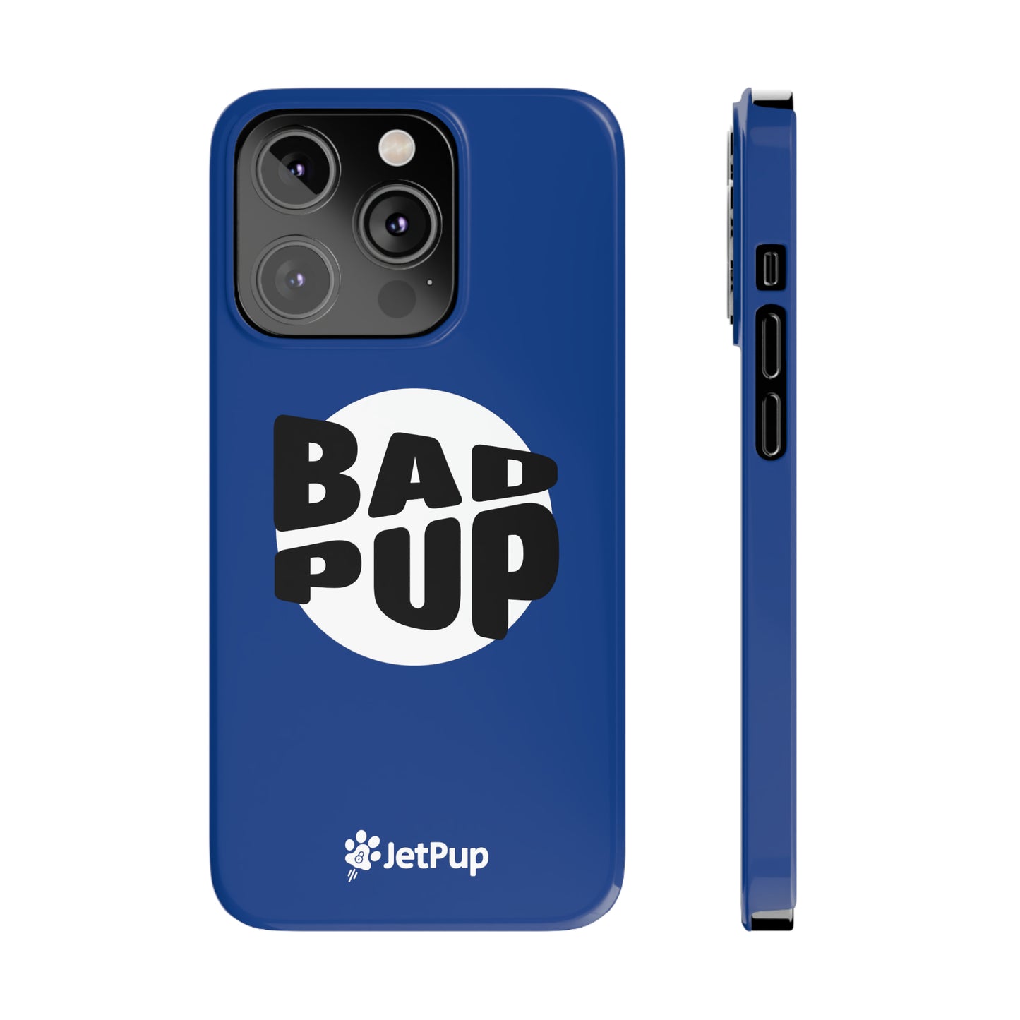 Bad Pup Slim iPhone Cases - Blue