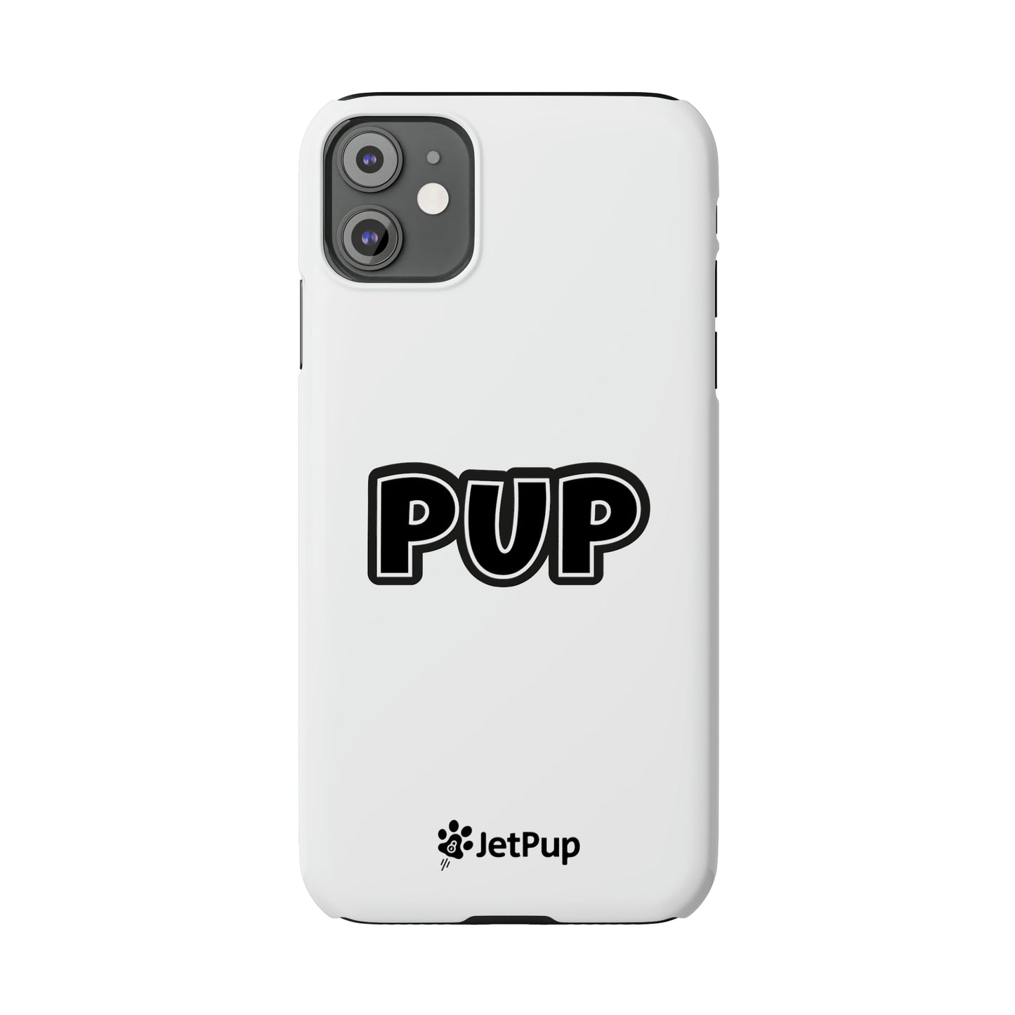 Pup Slim iPhone Cases - White