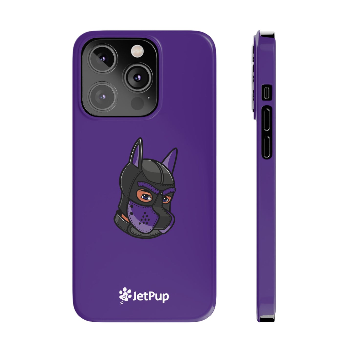 Pup Hood Slim iPhone Cases - Purple