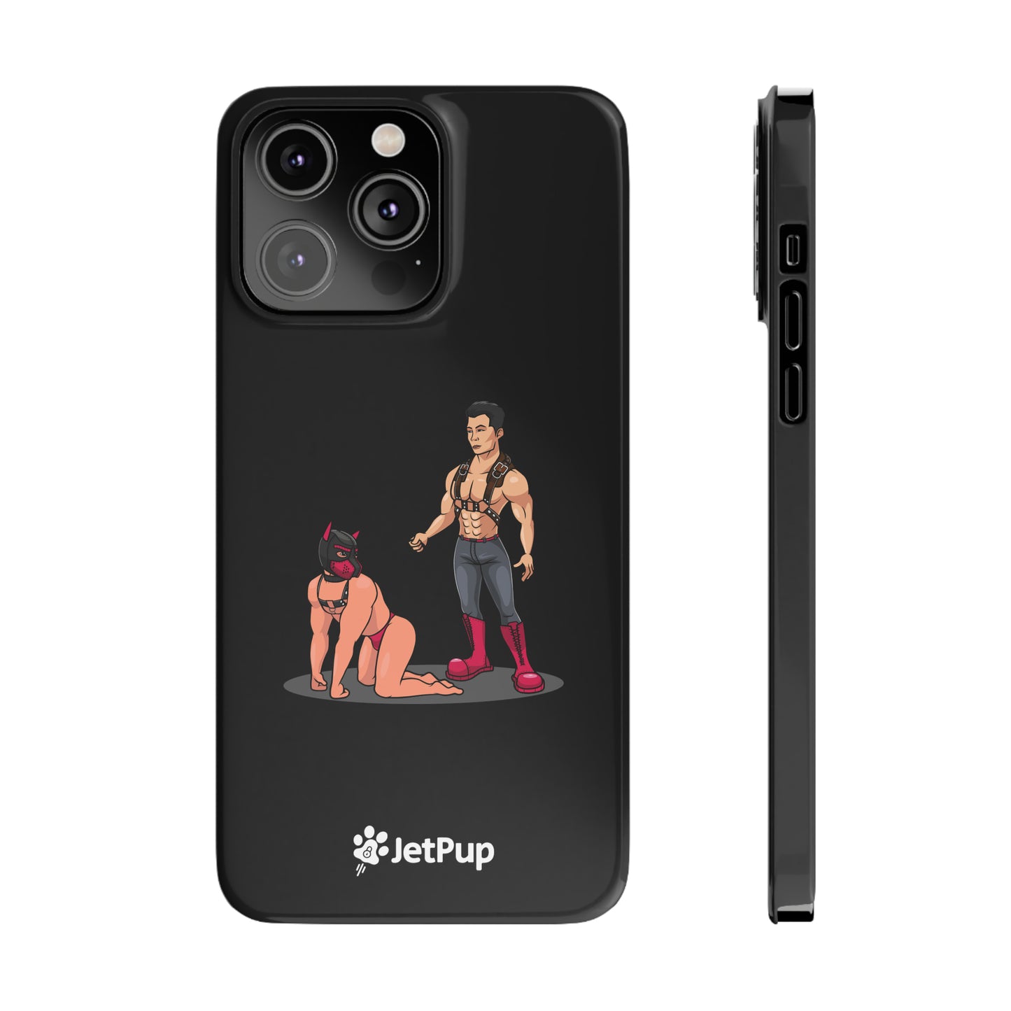 Handler & Pup Slim iPhone Cases - Black