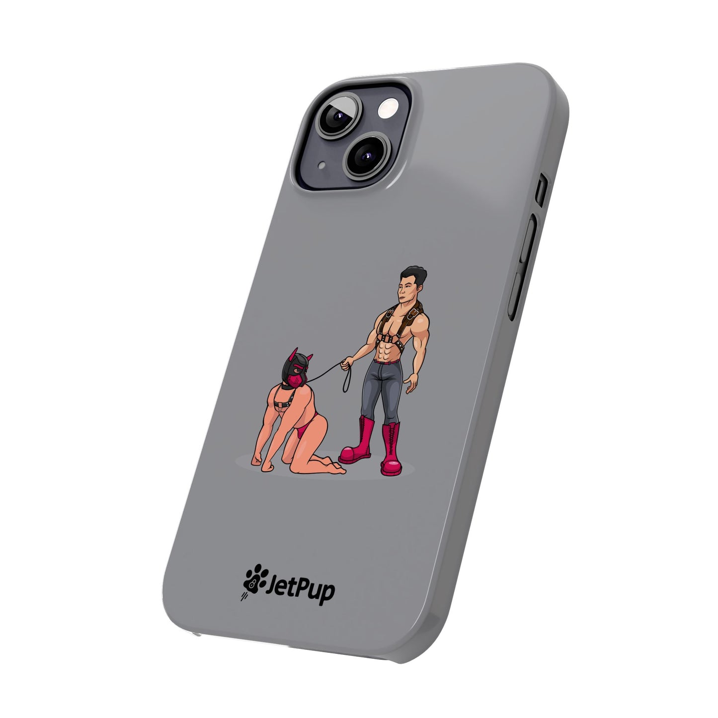 Handler & Pup Slim iPhone Cases - Grey