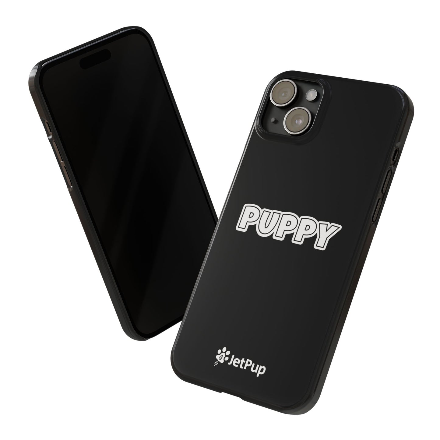 Puppy Slim iPhone Cases - Black