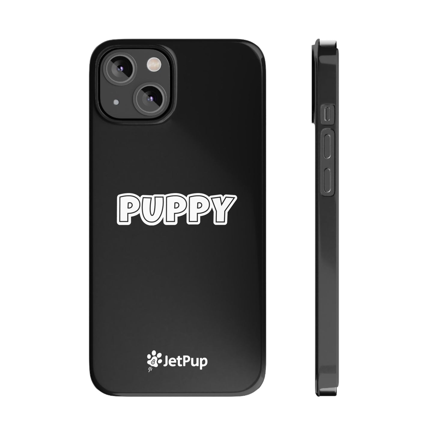 Puppy Slim iPhone Cases - Black