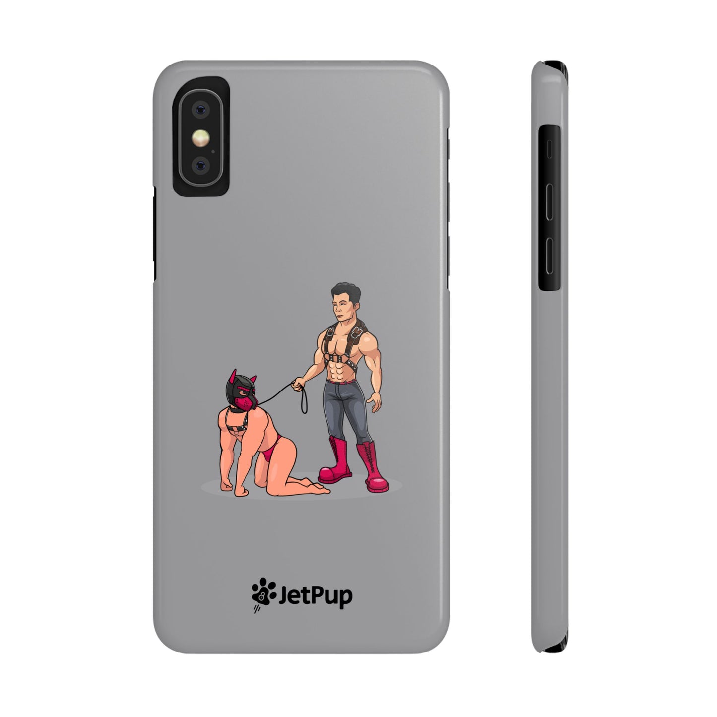 Handler & Pup Slim iPhone Cases - Grey