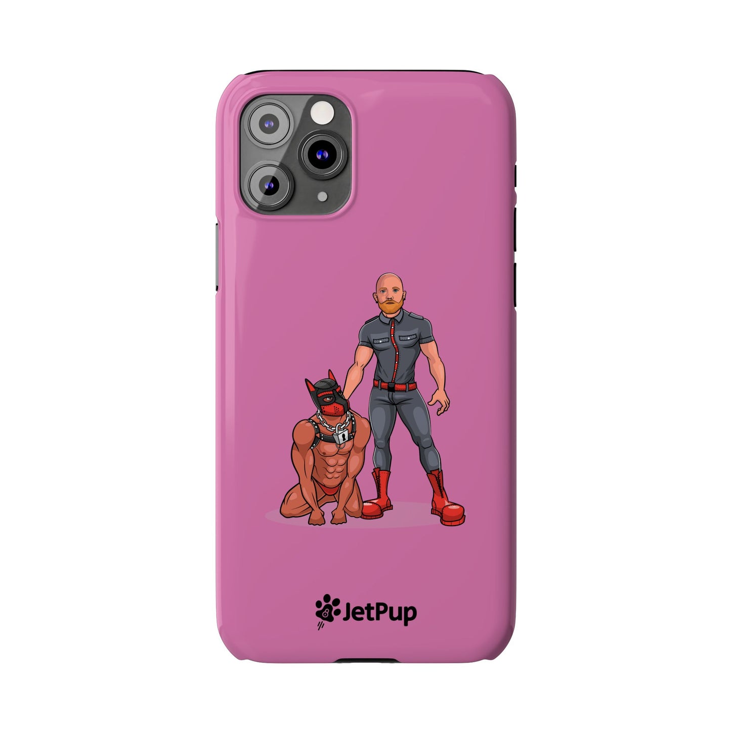 Dad & Pup Slim iPhone Cases - Pink