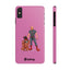 Dad & Pup Slim iPhone Cases - Pink