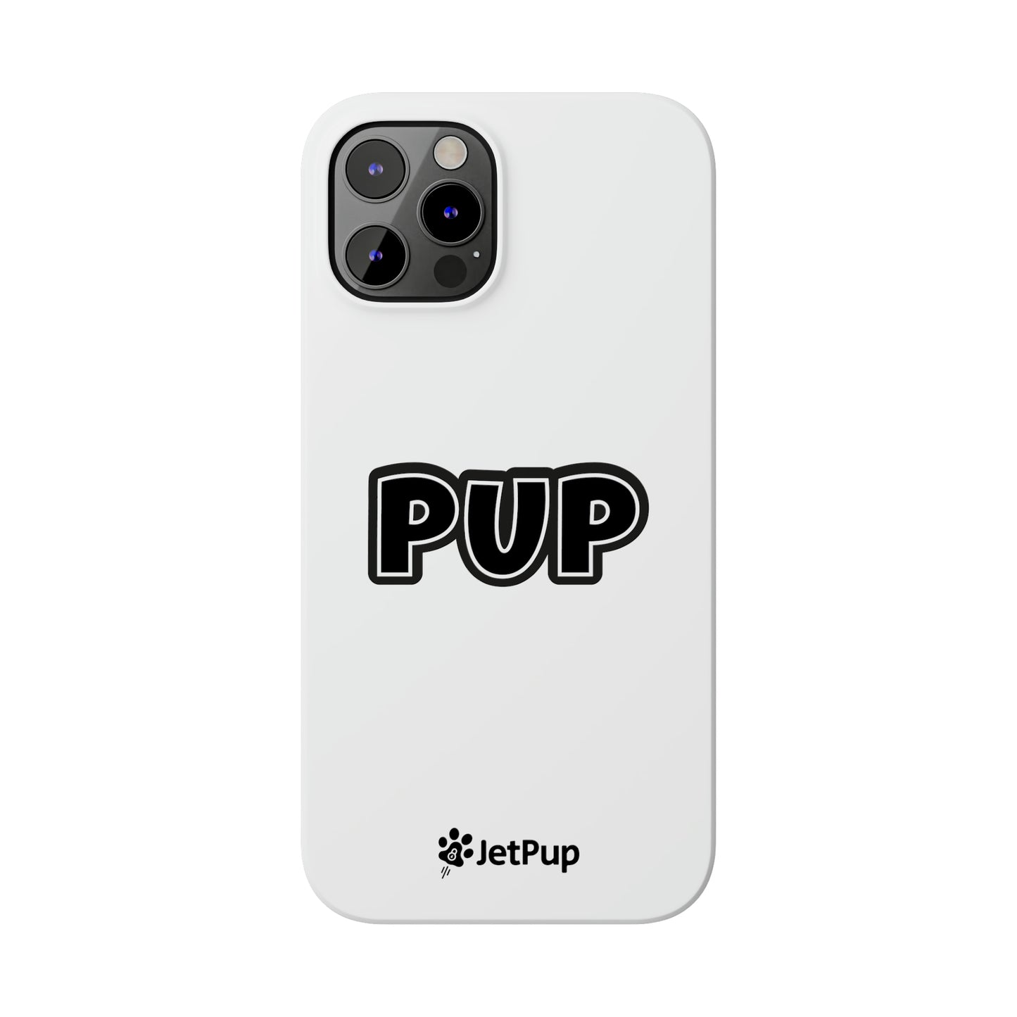 Pup Slim iPhone Cases - White