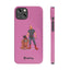 Dad & Pup Slim iPhone Cases - Pink