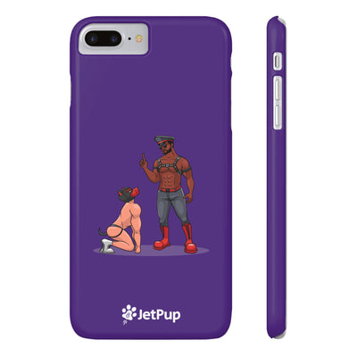 Sir & Pup Hood Slim iPhone Cases - Purple