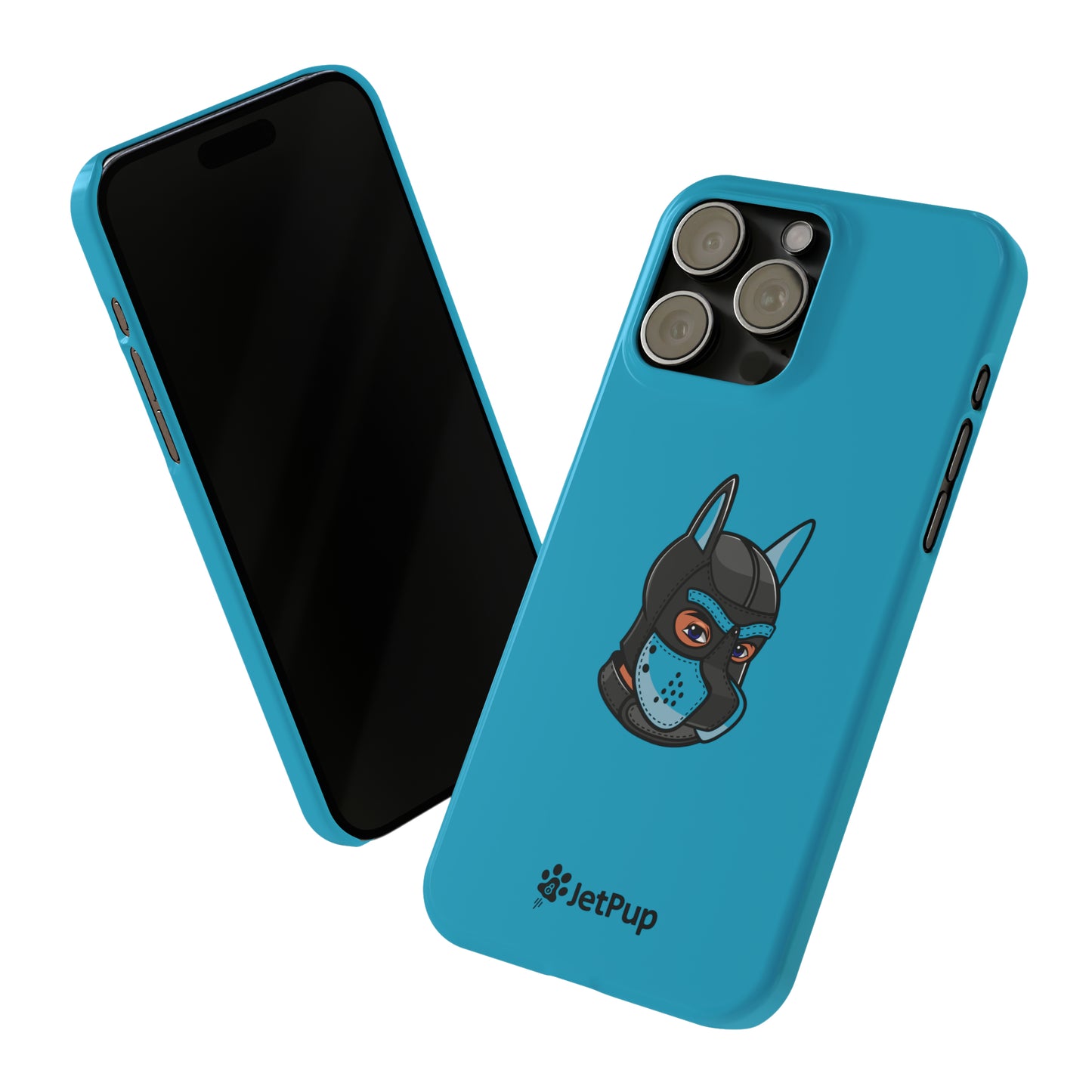 Pup Hood Slim iPhone Cases - Turquoise