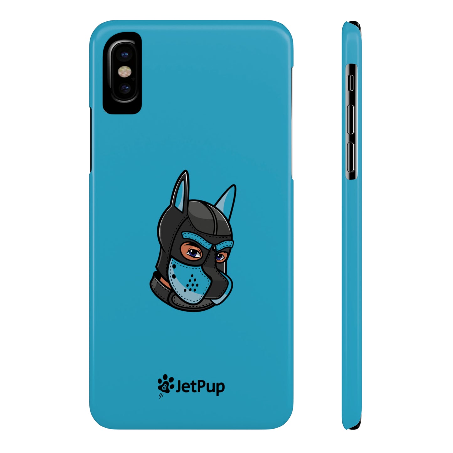 Pup Hood Slim iPhone Cases - Turquoise