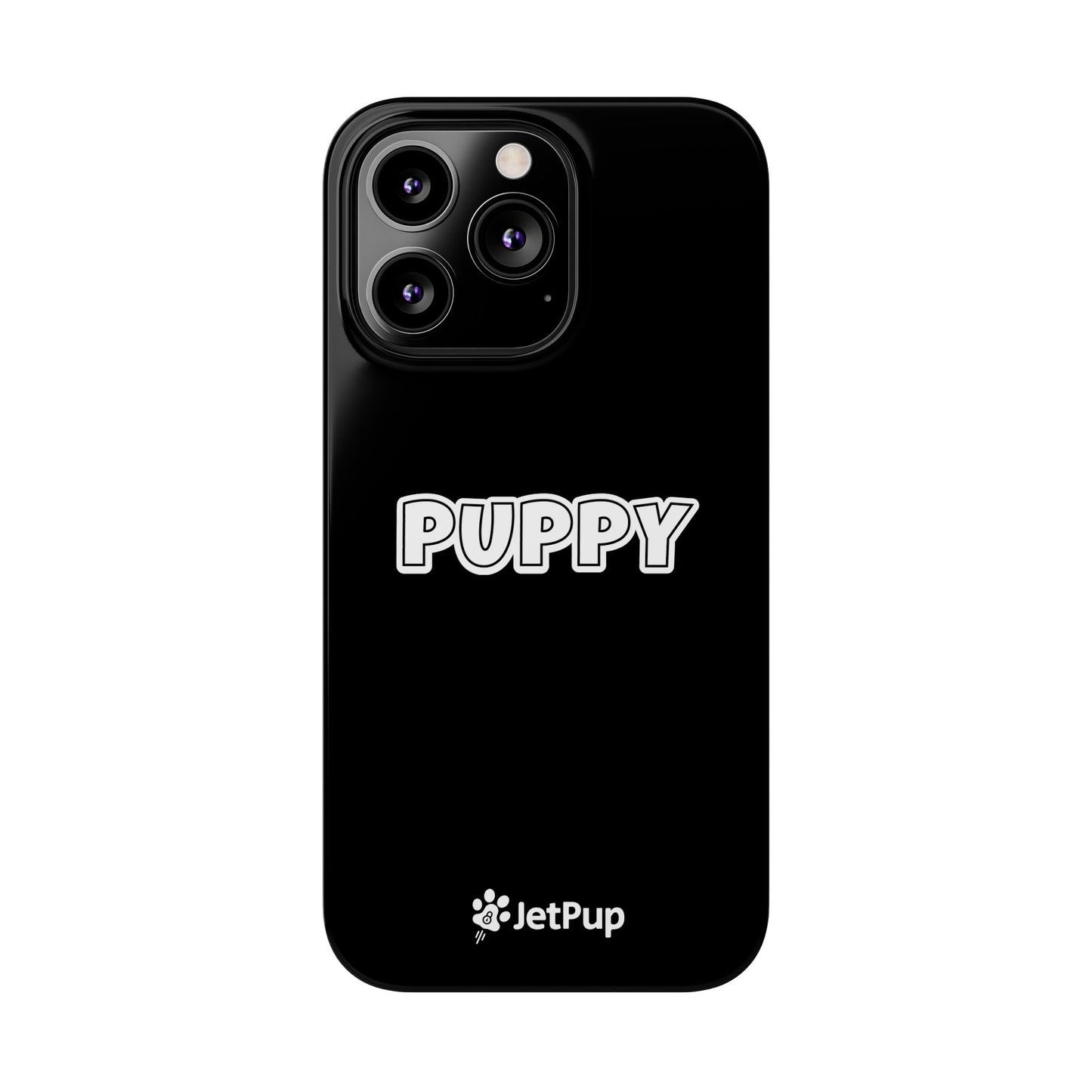 Puppy Slim iPhone Cases - Black