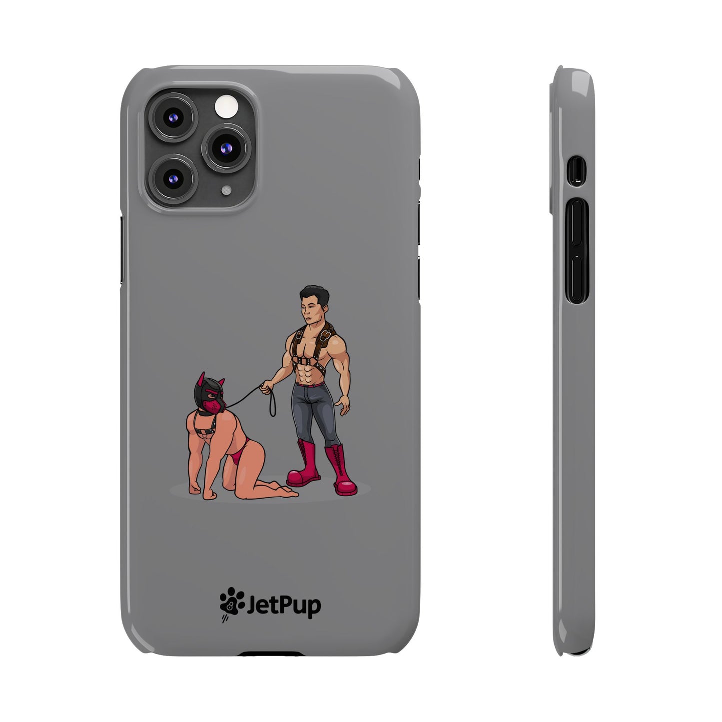 Handler & Pup Slim iPhone Cases - Grey