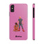 Dad & Pup Slim iPhone Cases - Pink