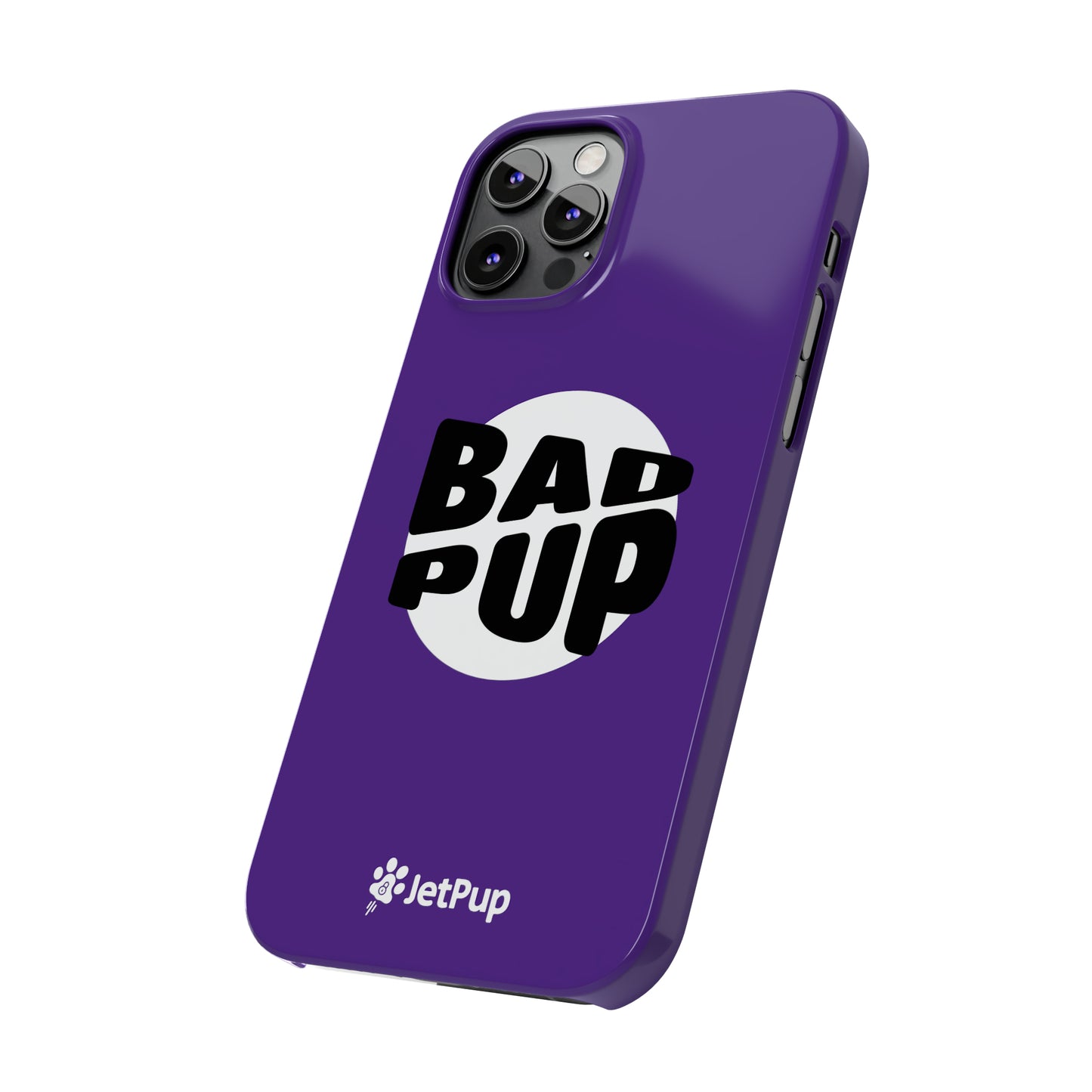 Bad Pup Slim iPhone Cases - Purple