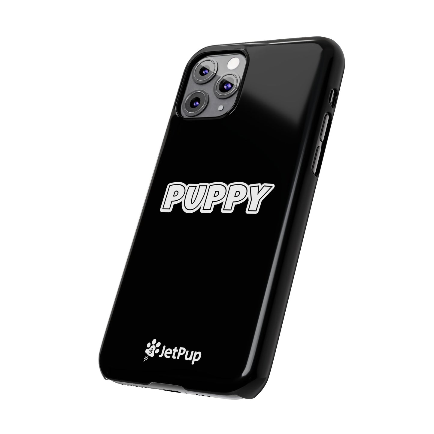 Puppy Slim iPhone Cases - Black