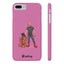 Dad & Pup Slim iPhone Cases - Pink