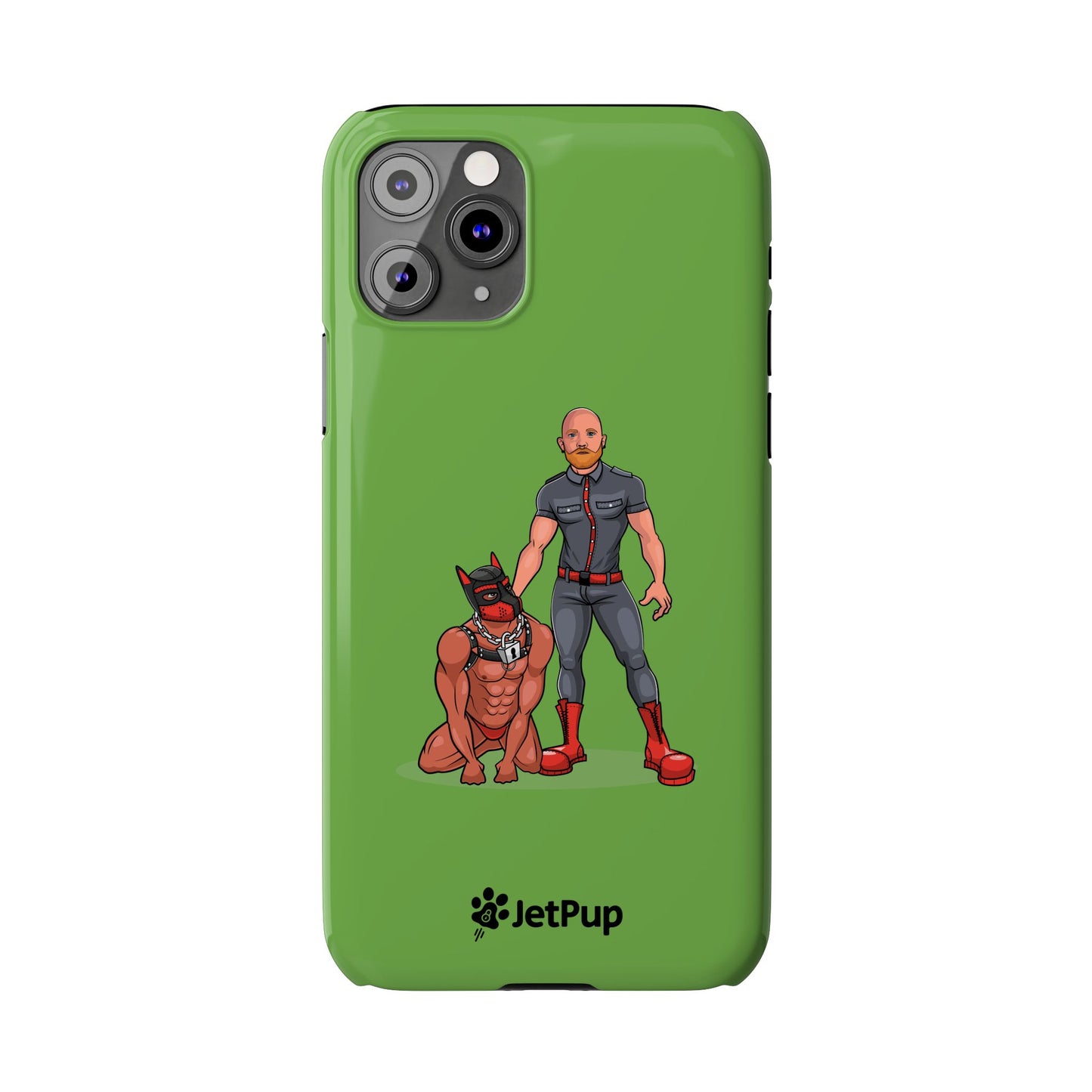 Dad & Pup Slim iPhone Cases - Green