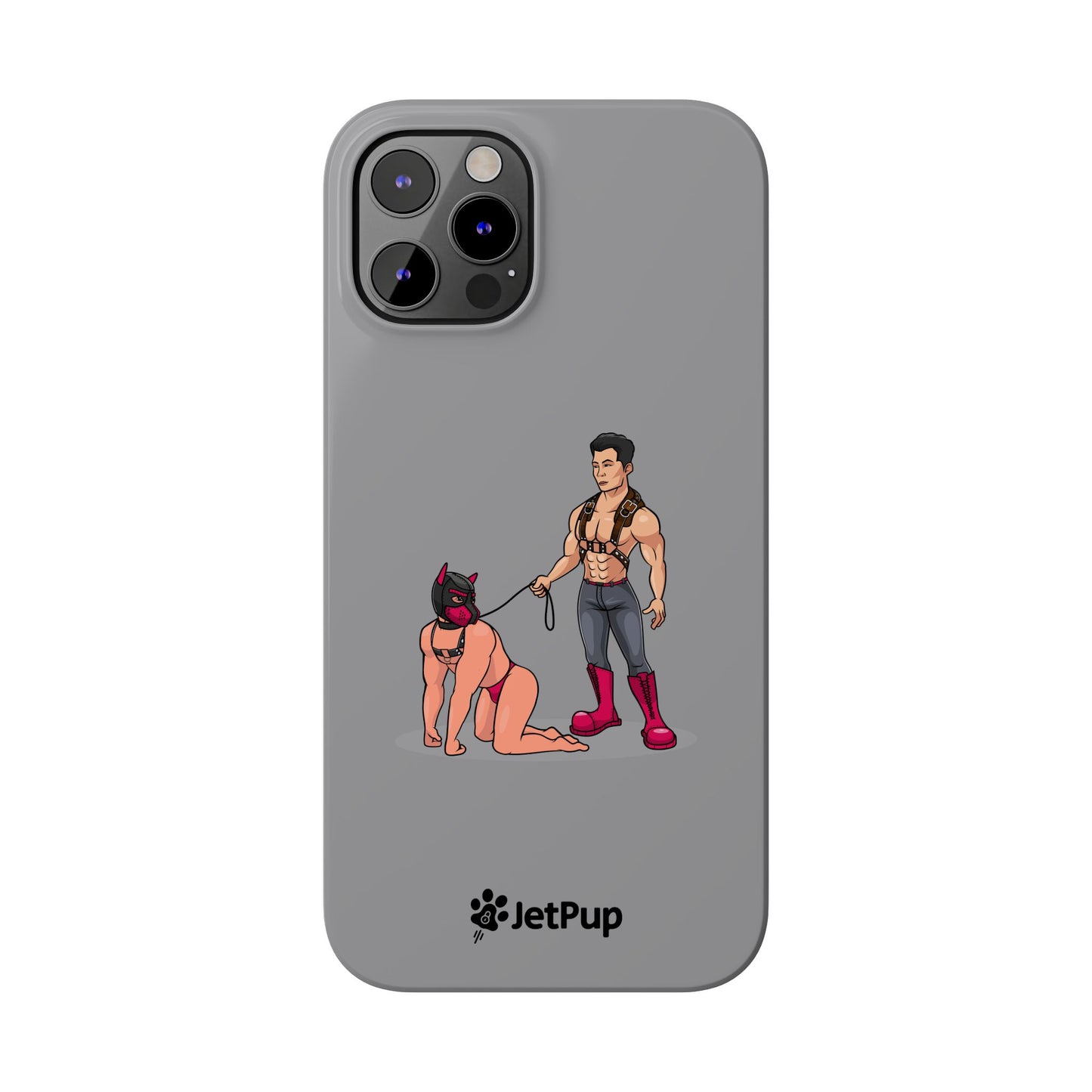 Handler & Pup Slim iPhone Cases - Grey