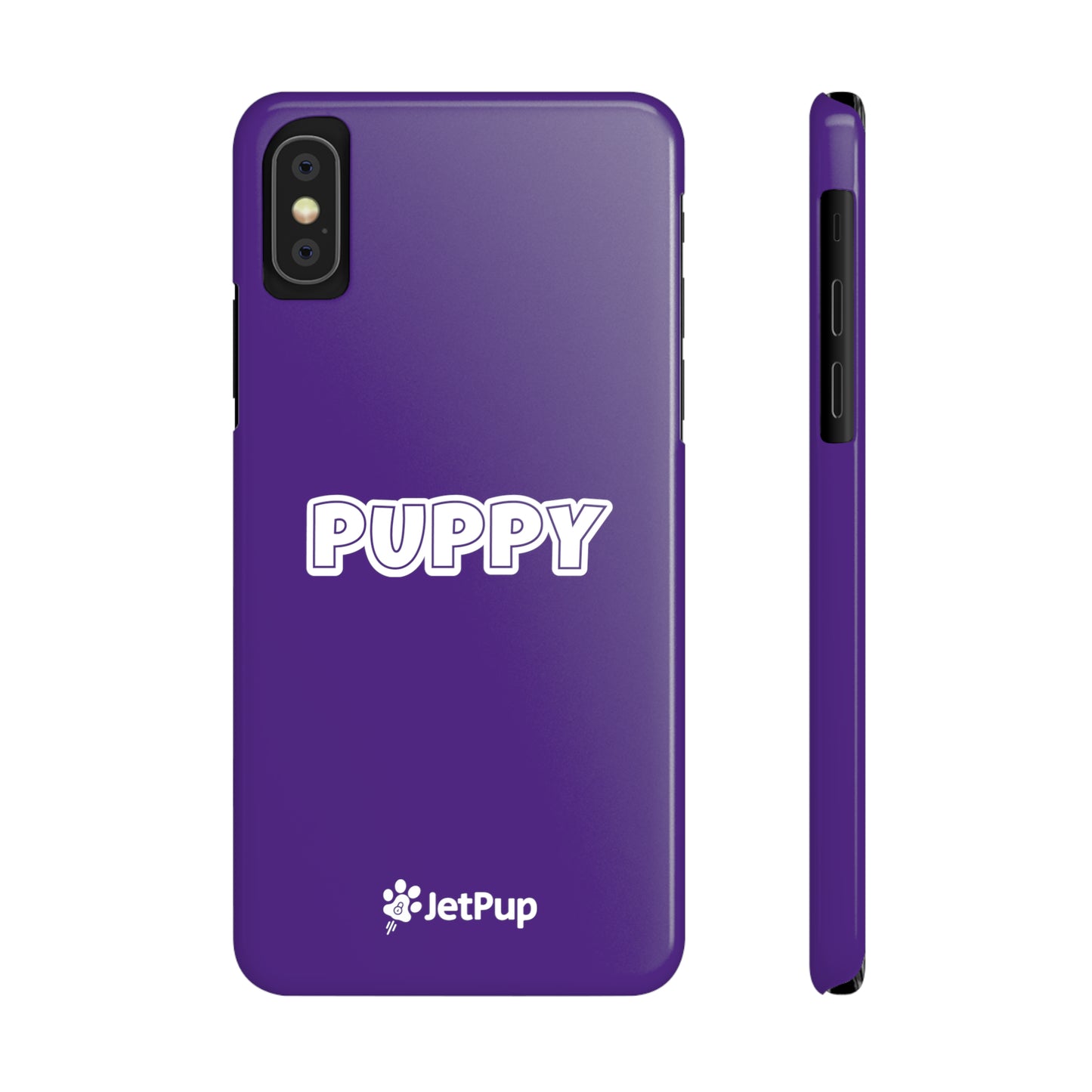 Puppy Slim iPhone Cases - Purple