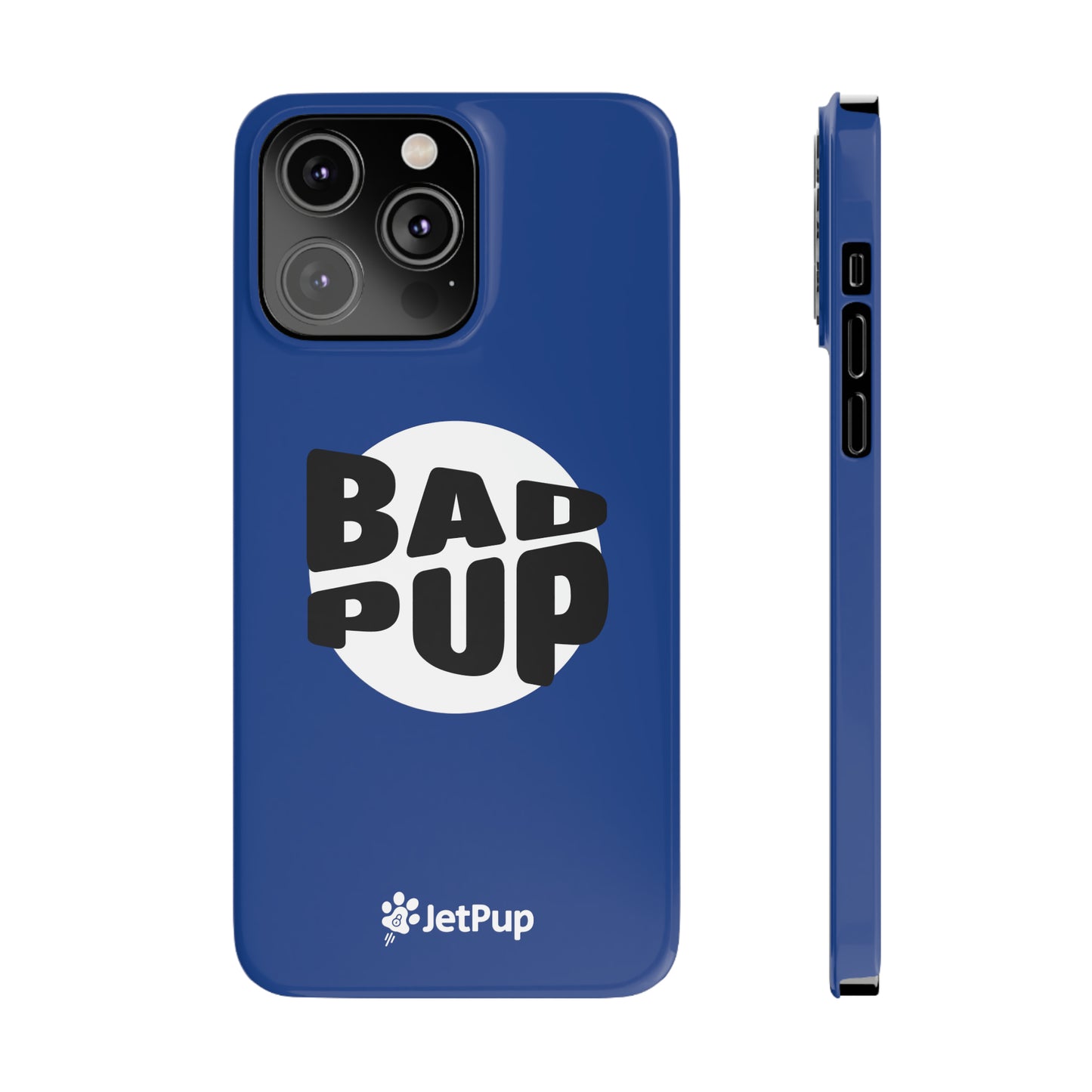 Bad Pup Slim iPhone Cases - Blue