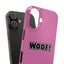 Woof Slim iPhone Cases -  Pink