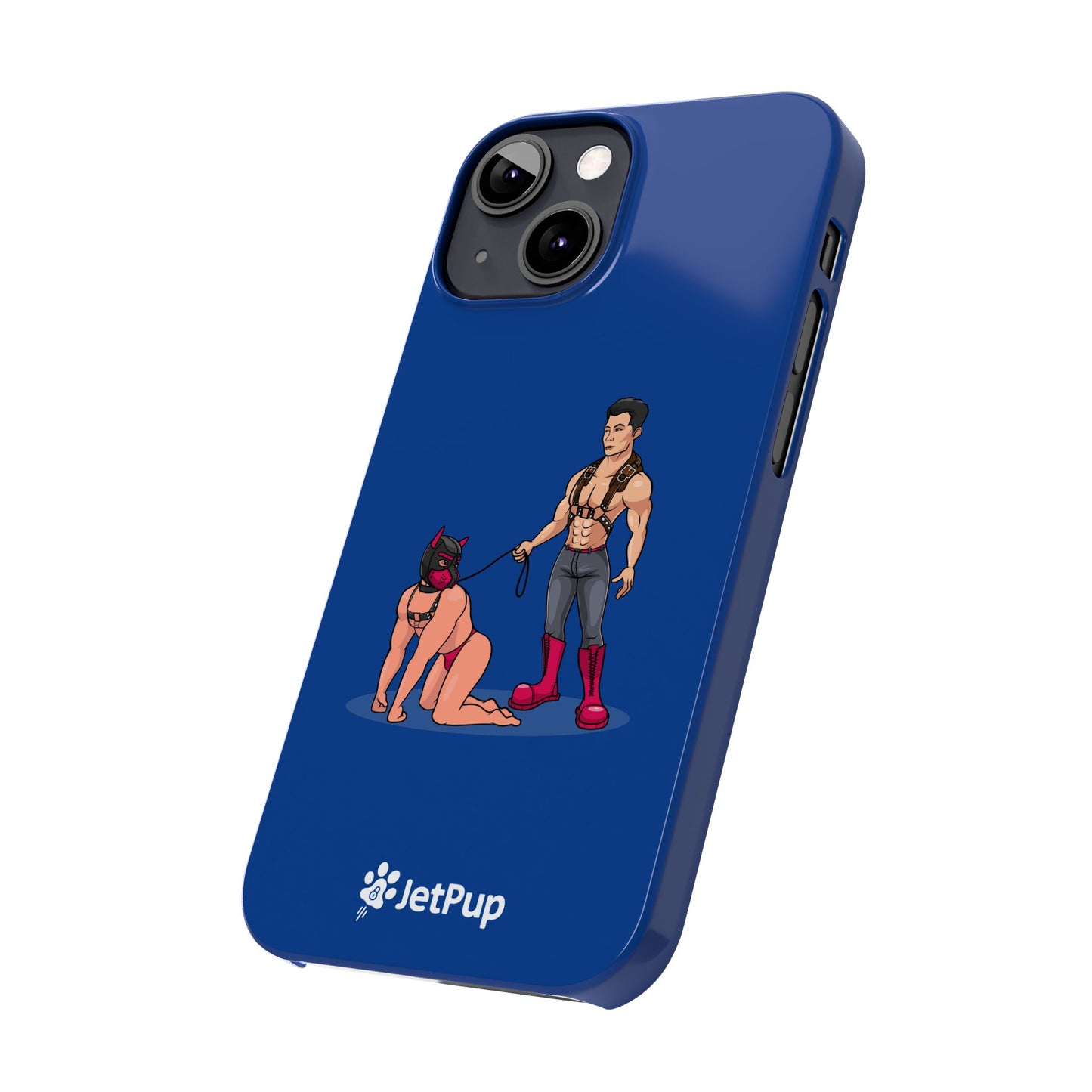 Handler & Pup Slim iPhone Cases - Blue